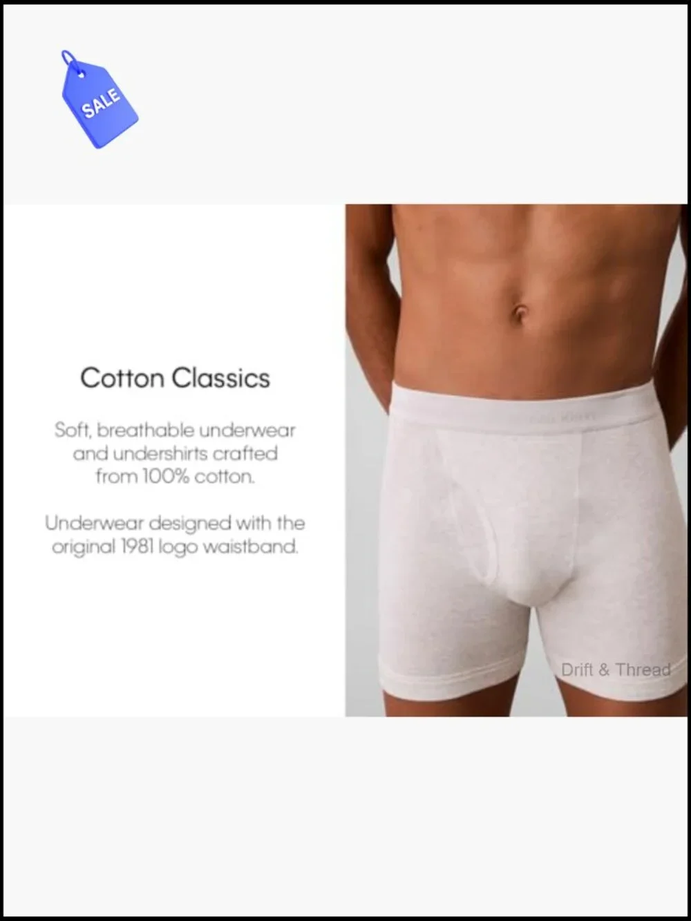 Men's Cotton Trunks 5-Pack Underwear - Large